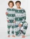 Пижамы с оленями для папы и сына - фото1