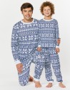 Пижамы со снежинками для папы и сына - фото1
