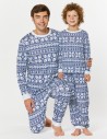 Пижамы со снежинками для папы и сына - фото2