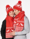 Шапка и шарф с оленями для мужчины и женщины - фото1