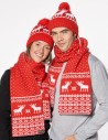 Шапка и шарф с оленями для мужчины и женщины - фото3