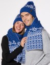 Шапка и шарф со снежинками для мужчины и женщины - фото2