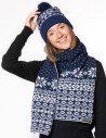 Женские шапка и шарф со снежинками - фото3