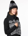 Женские шапка и шарф со снежинками - фото4