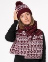 Женские шапка и шарф со снежинками - фото1