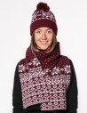 Женские шапка и шарф со снежинками - фото2