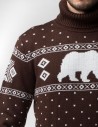 Мужской свитер с медведем c горлом - фото5