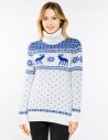 Женский свитер с оленями - фото1