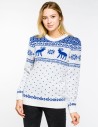 Женский свитер с оленями - фото1