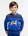 Детский свитер с хаски - фото1