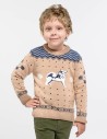 Детский свитер с хаски - фото1