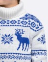 Детский свитер с оленями с горлом - фото5