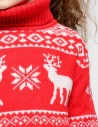 Детский свитер с оленями с горлом - фото5
