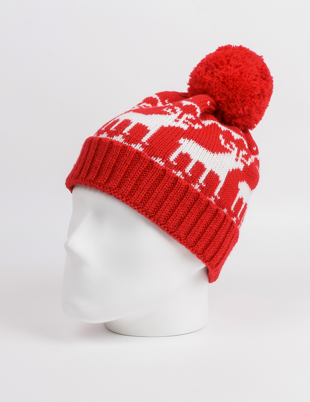 Мужская шапка с оленями - фото3