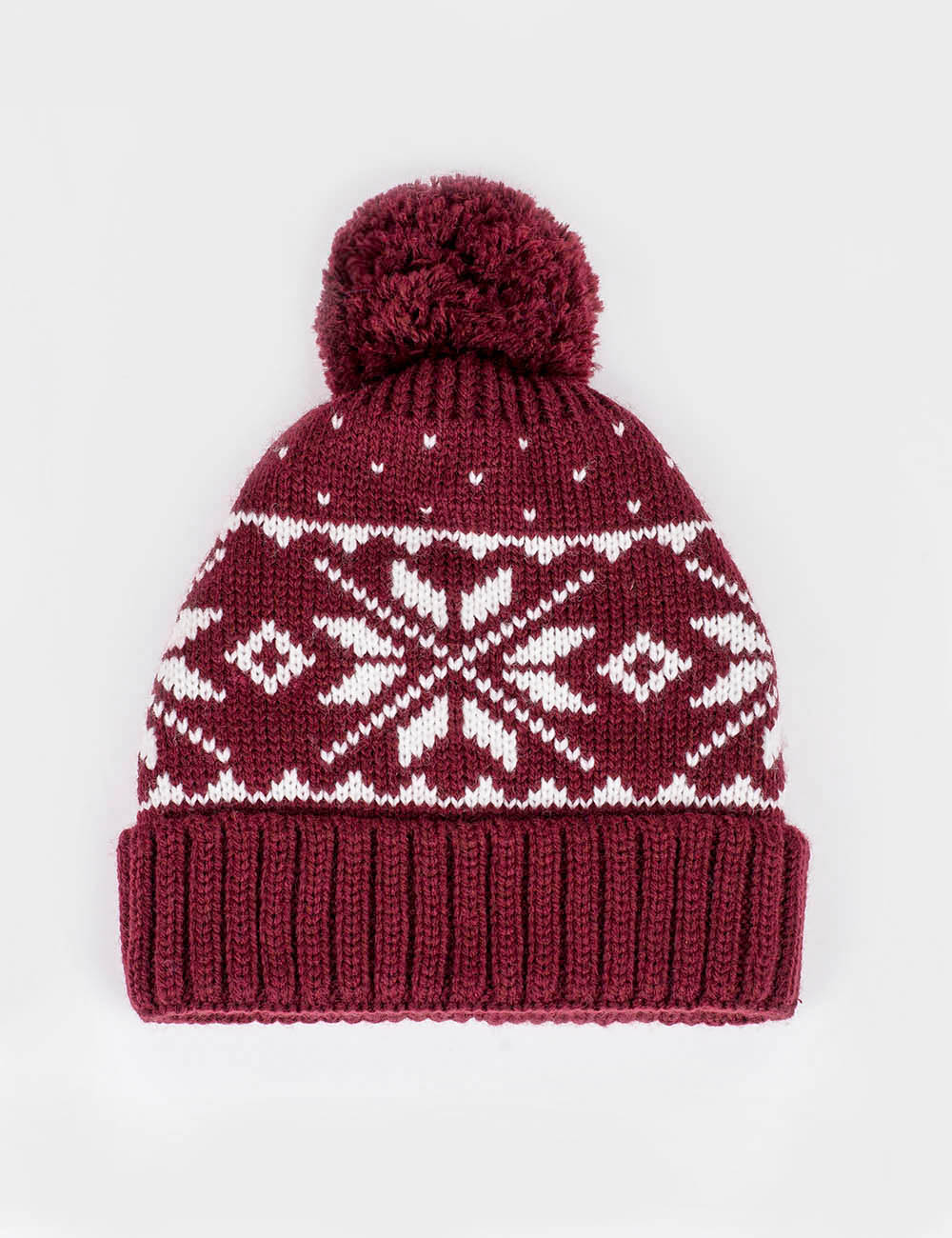 Женская шапка со скандинавскими снежинками - фото5