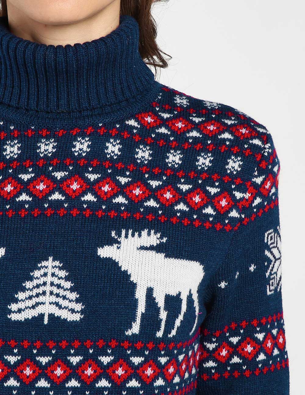 Женский свитер с лосями - фото5