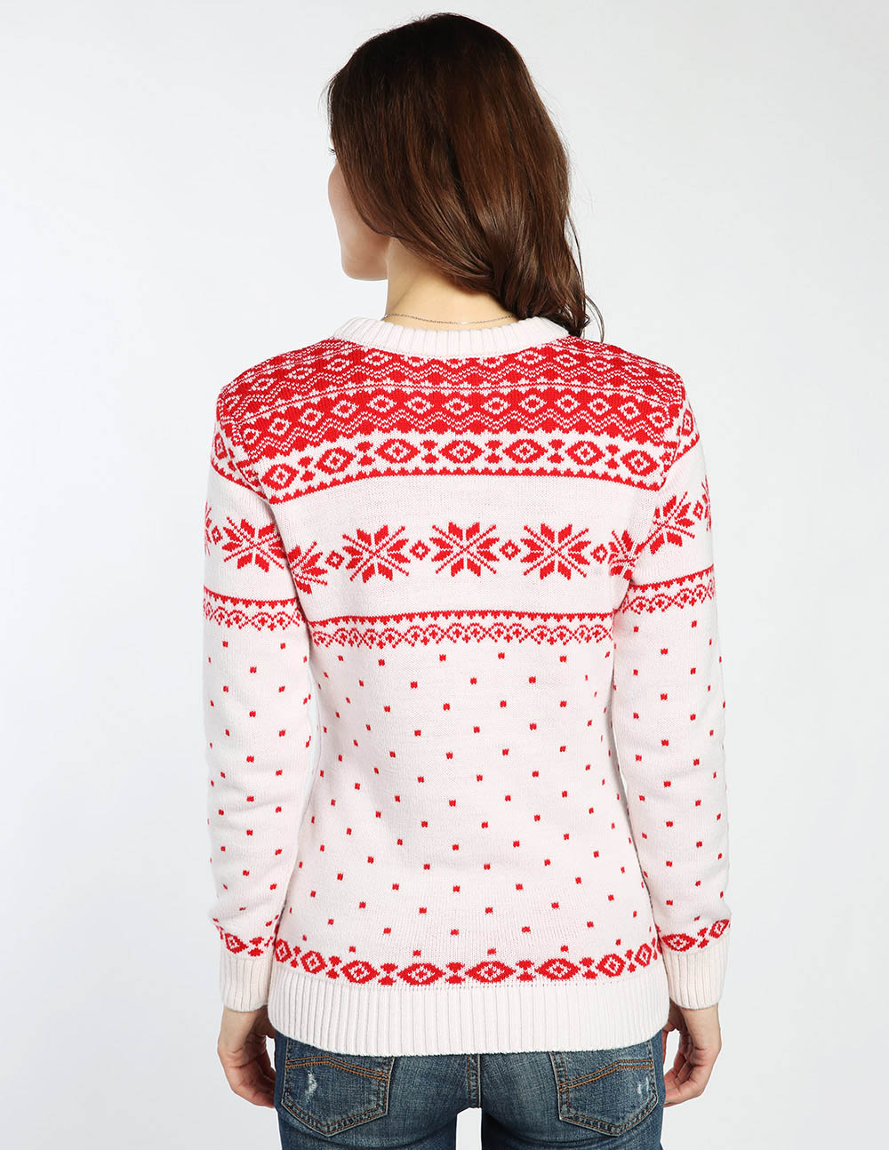 Женский свитер с оленями - фото3