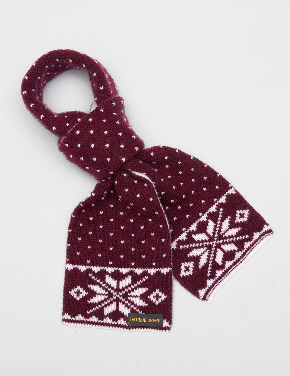 Детский шарф со снежинками - фото4