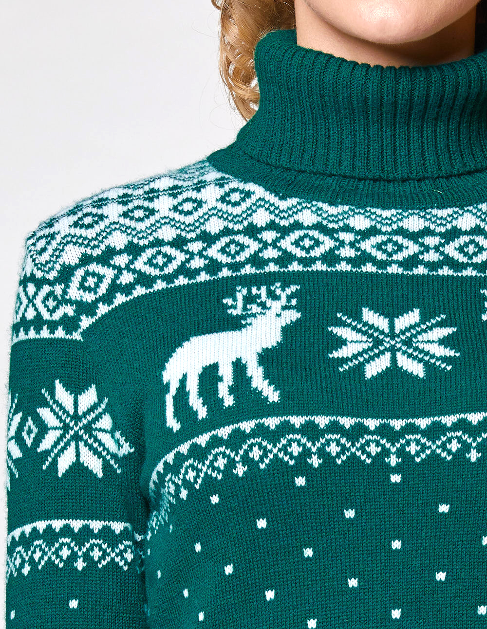 Женский свитер с оленями - фото2