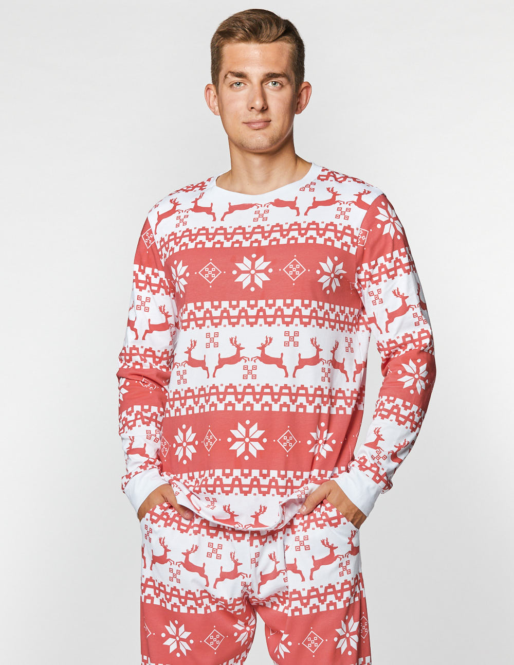 Мужская пижама с оленями - фото1