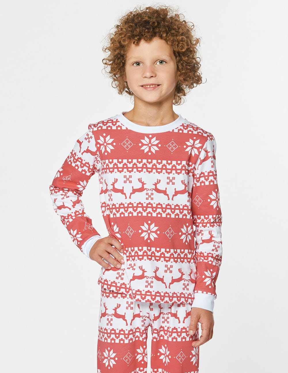 Пижама с оленями для мальчика - фото1