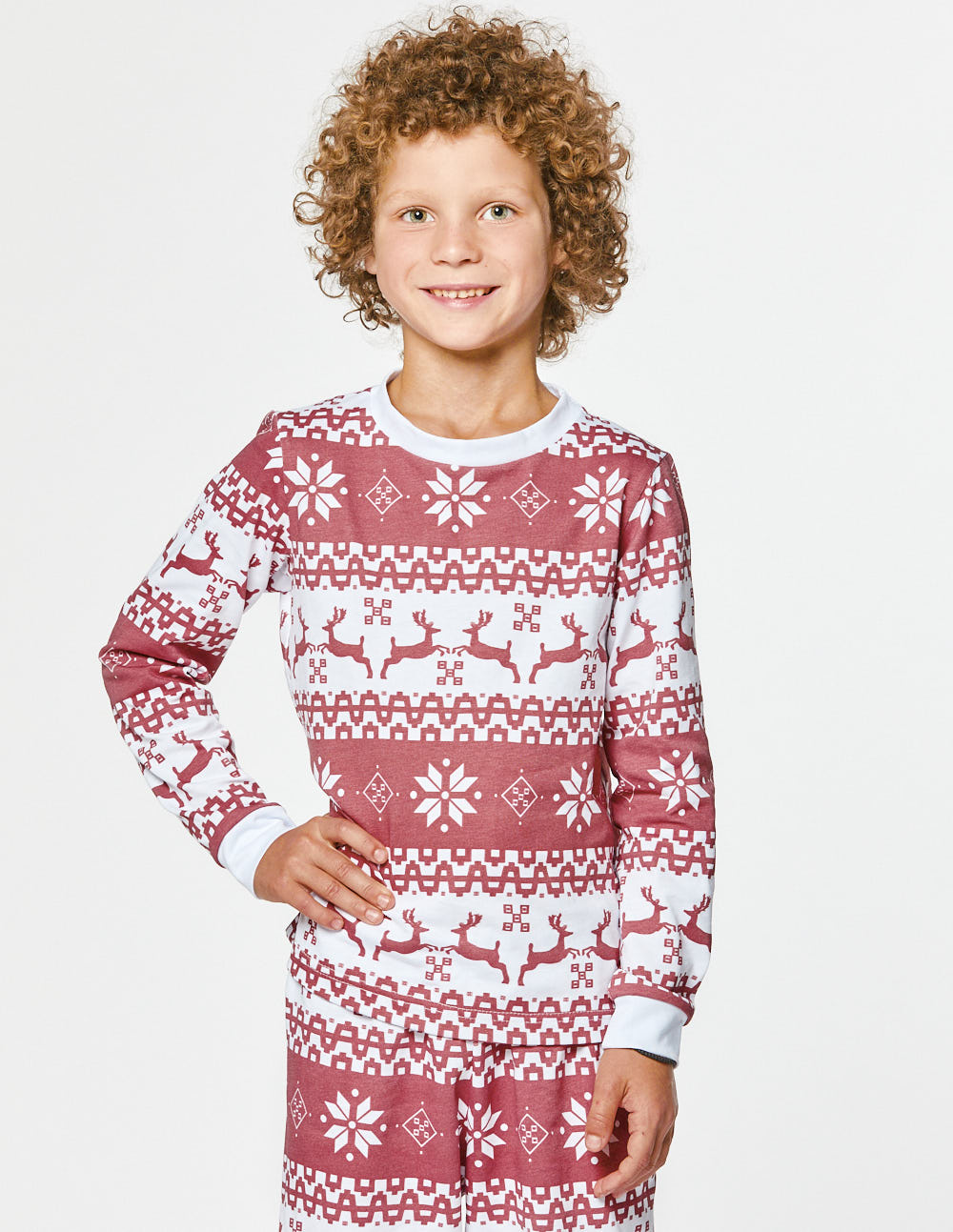 Пижама с оленями для мальчика - фото1