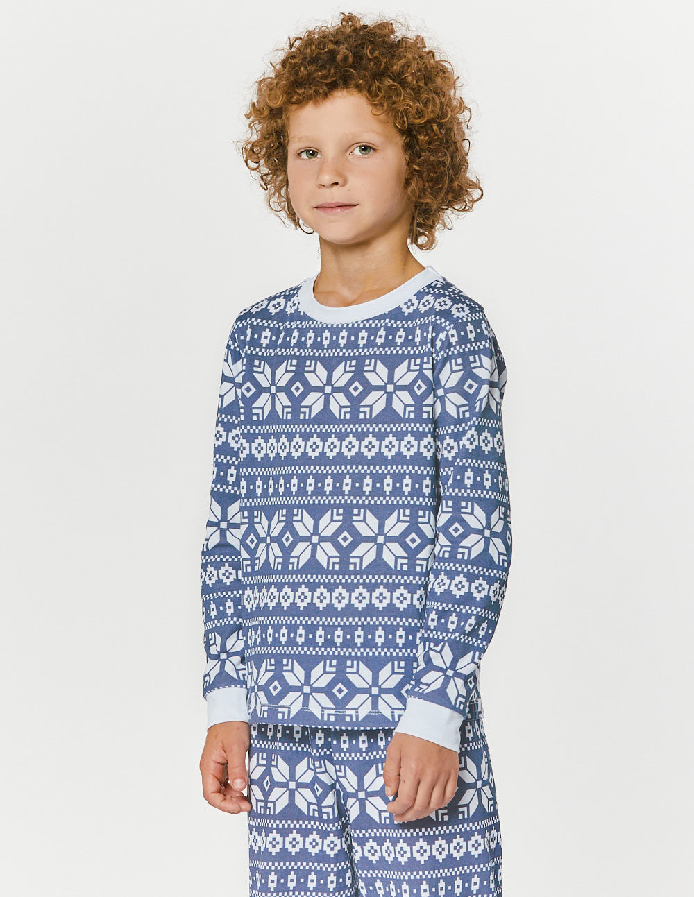 Пижама со снежинками для мальчичка - фото2