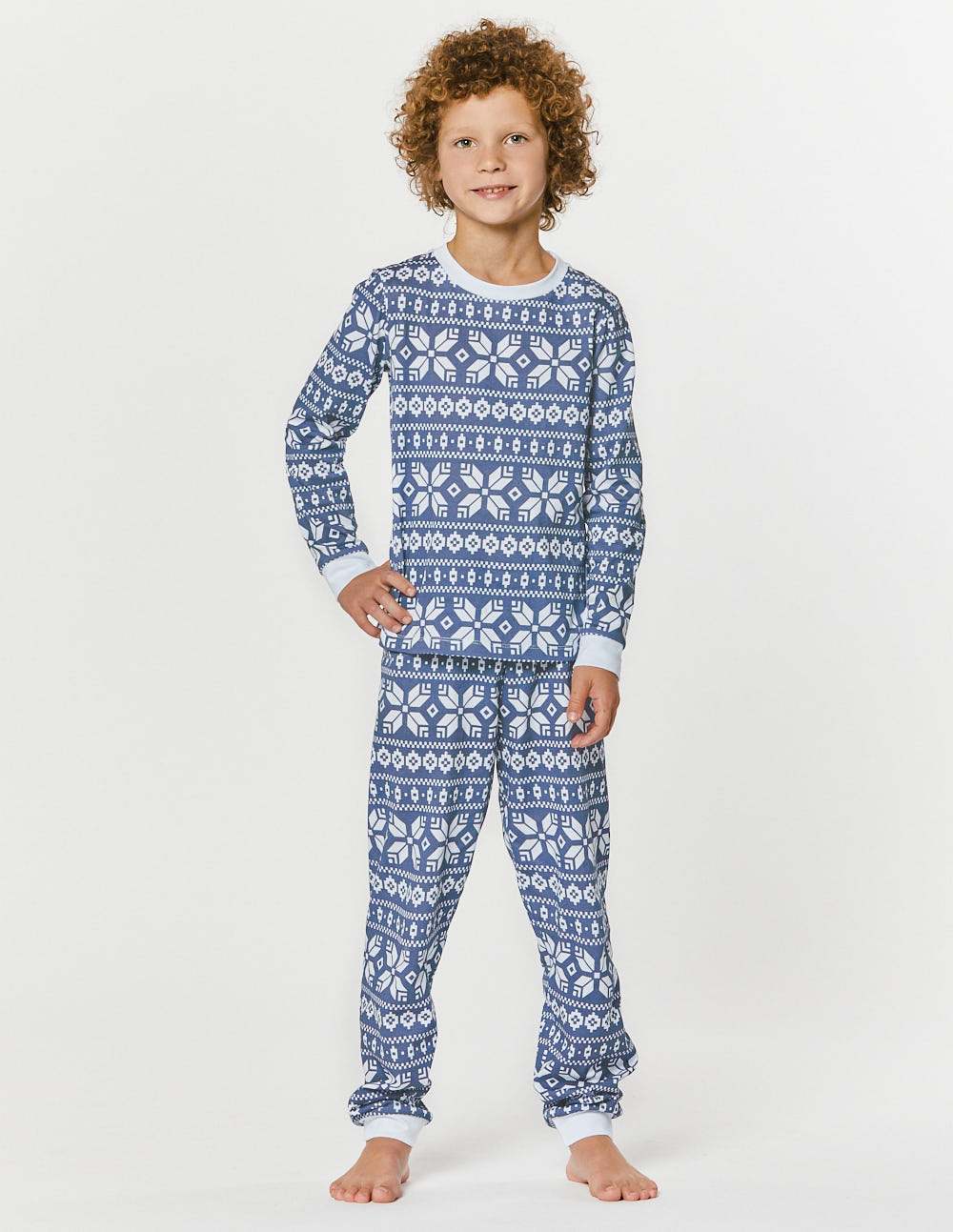 Пижама со снежинками для мальчичка - фото3