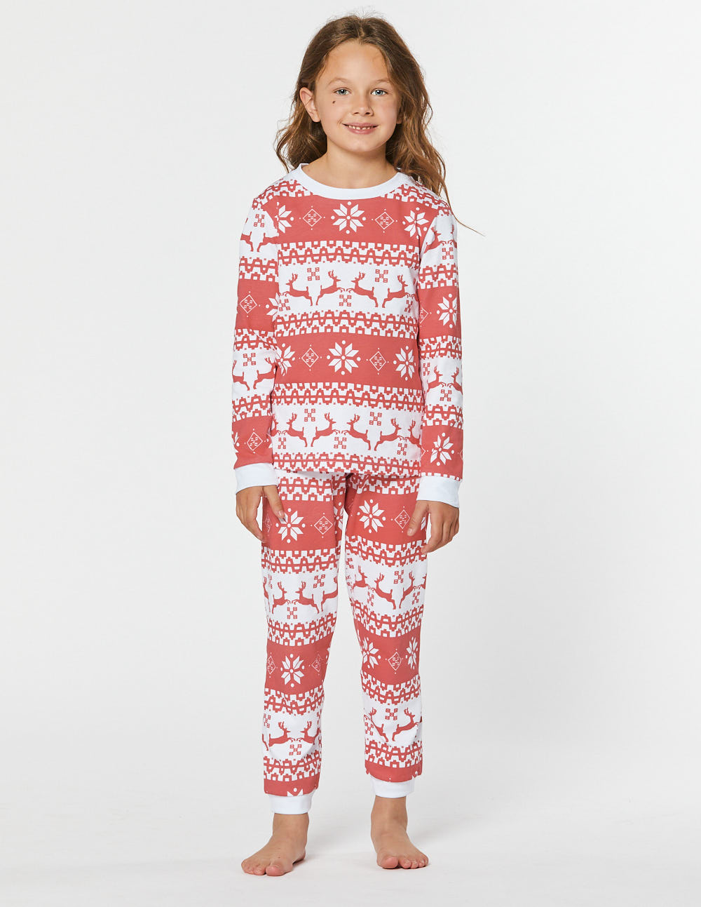 Пижама с оленями для девочки - фото3