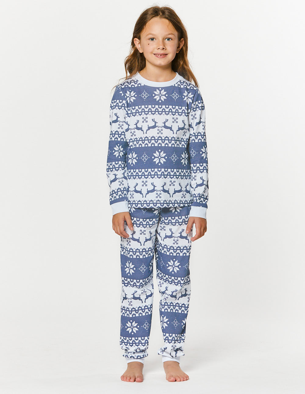 Пижама с оленями для девочки - фото3
