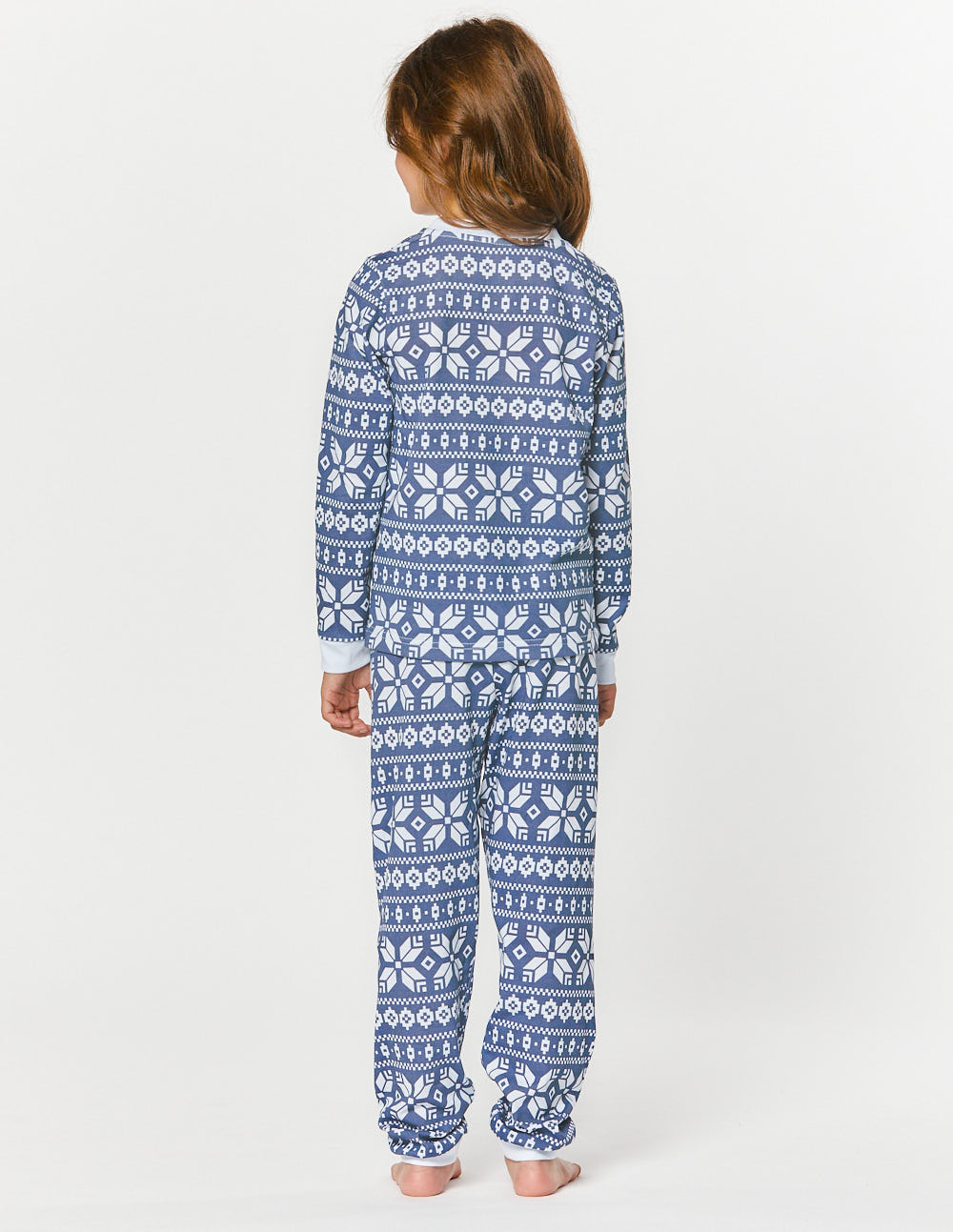Пижама со снежинками для девочки - фото4
