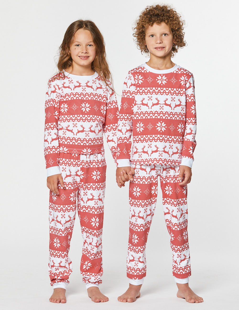 Детские парные пижамы с оленями - фото3