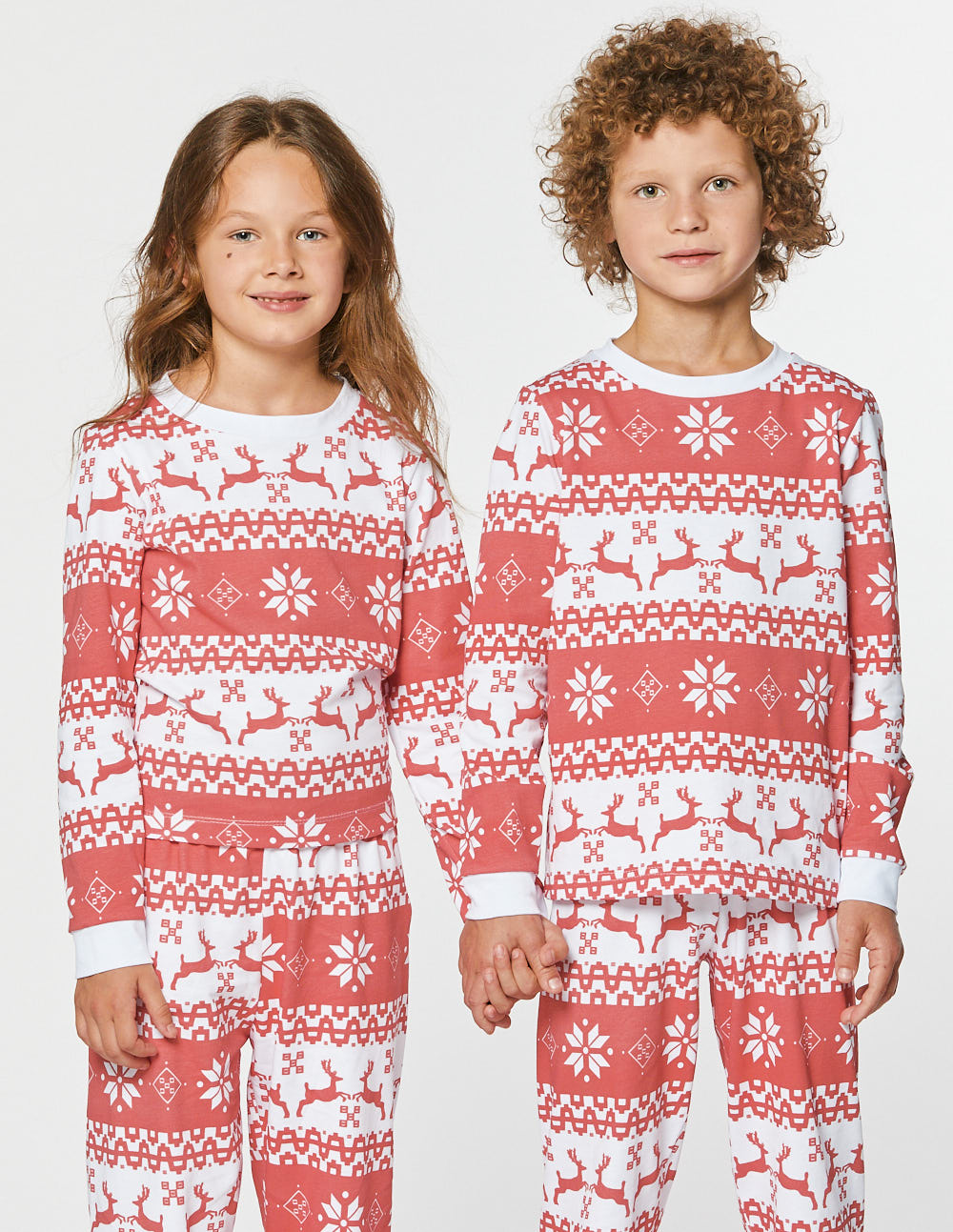 Детские парные пижамы с оленями - фото4