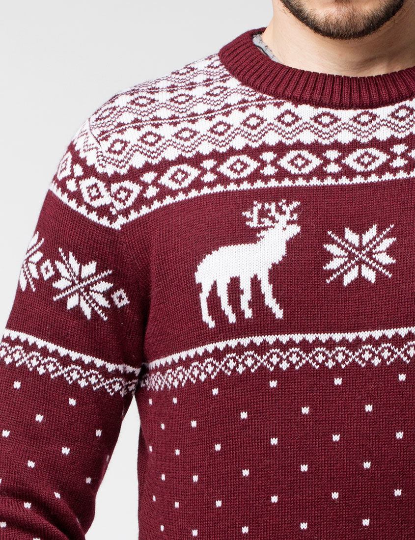 Мужской свитер с оленями - фото5