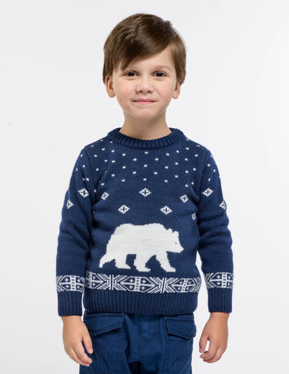 Детский свитер с медведем - фото2